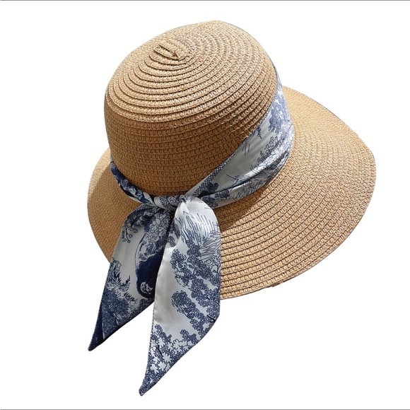 Chris French luxury style floral pattern Narrow Silk Scarf Multi-functional - Picture 4 of 7